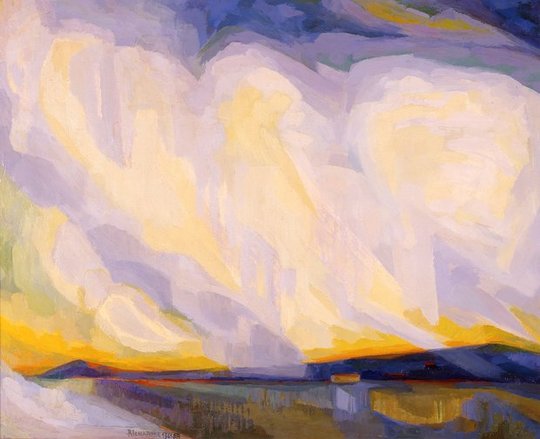 Les grands nuages, huile, 1961