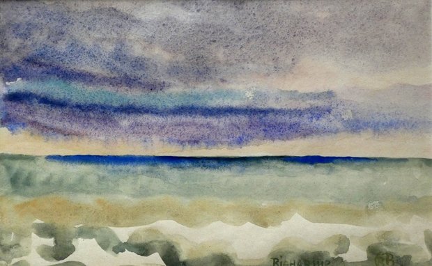 Effet d'ombre des nuages, 1949, gouache