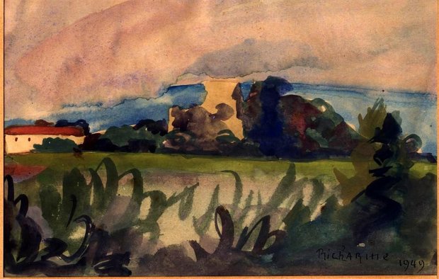 Maguelone, 1949, gouache