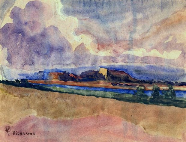 Maguelone, 1947, carnetn°2, gouache