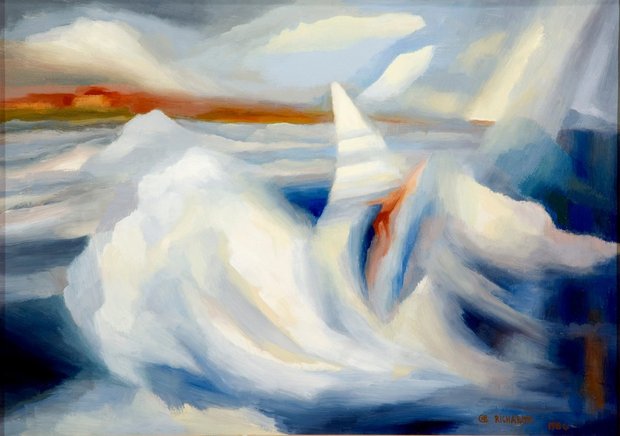 La planche à voile, huile, 1984