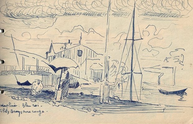 Canalette rive droite, 1940, stylo-bille