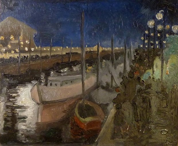Nuit à Palavas, 1940, huile