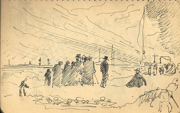 Palavas, rive gauche, 1948, carnet n°9, encre