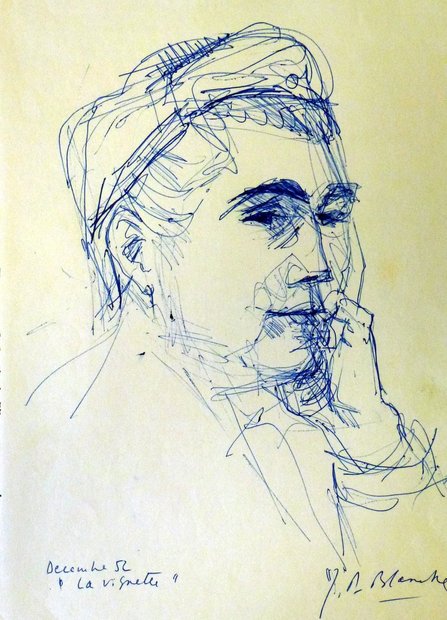 Portrait de Colette par Jean-Pierre Blanche, 1952