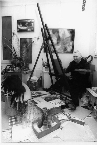 Richarme dans son atelier, 1985